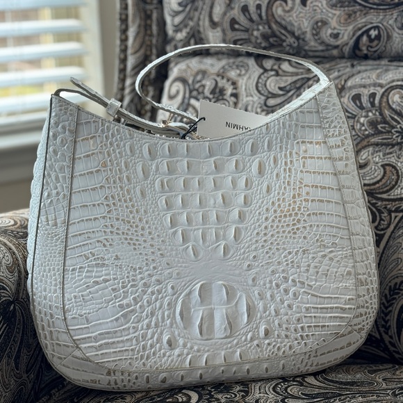 Brahmin Sugar Whiteish Johanna Handbag Hobo Style NWT - Picture 7 of 12